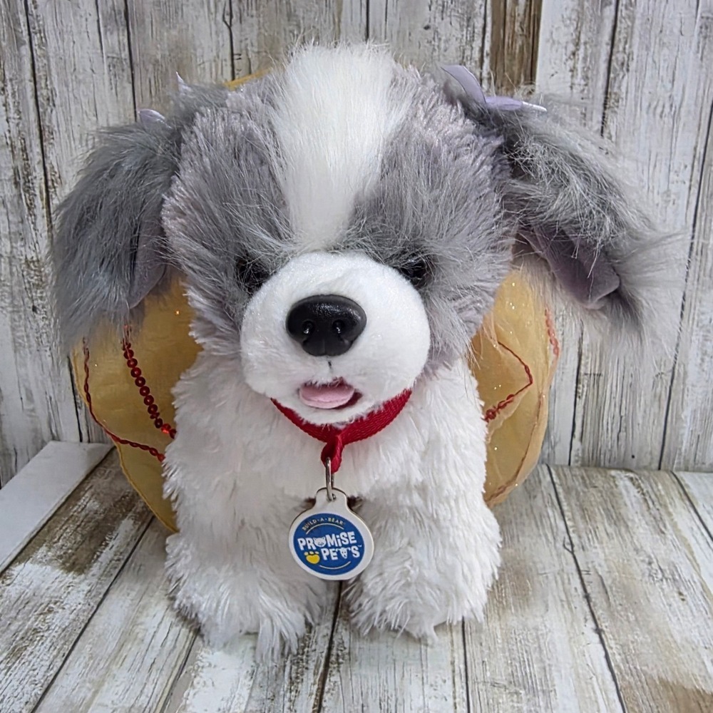 Build-A-Bear Workshop Promise Pets Dog Shih Tzu Plush Tutu Red Sequins Dress - Picture 8 of 8